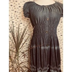 Lapis Shirred Waist Maxi Dress